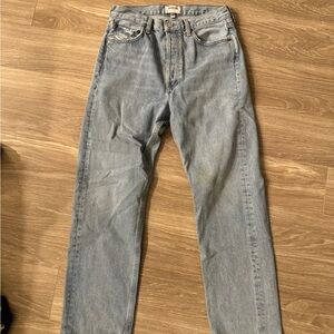 Agolde Blue Straight Leg Jeans - 90’s Style
